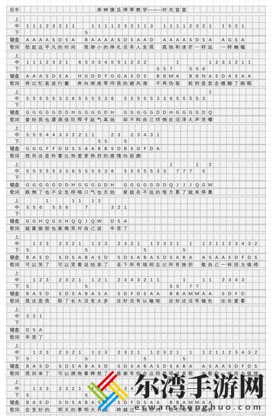 原神时光盲盒琴谱完整版